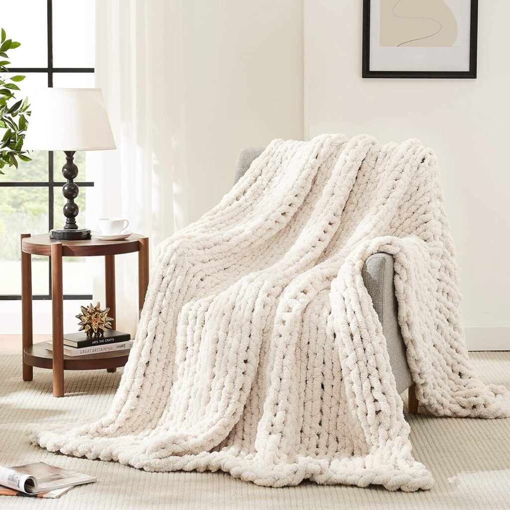 white knit blanket